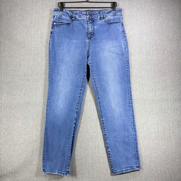 Talbots Denim - Talbots Jeans Women Size 12 Blue Simply Flattering 5-Pocket Straight Leg Denim